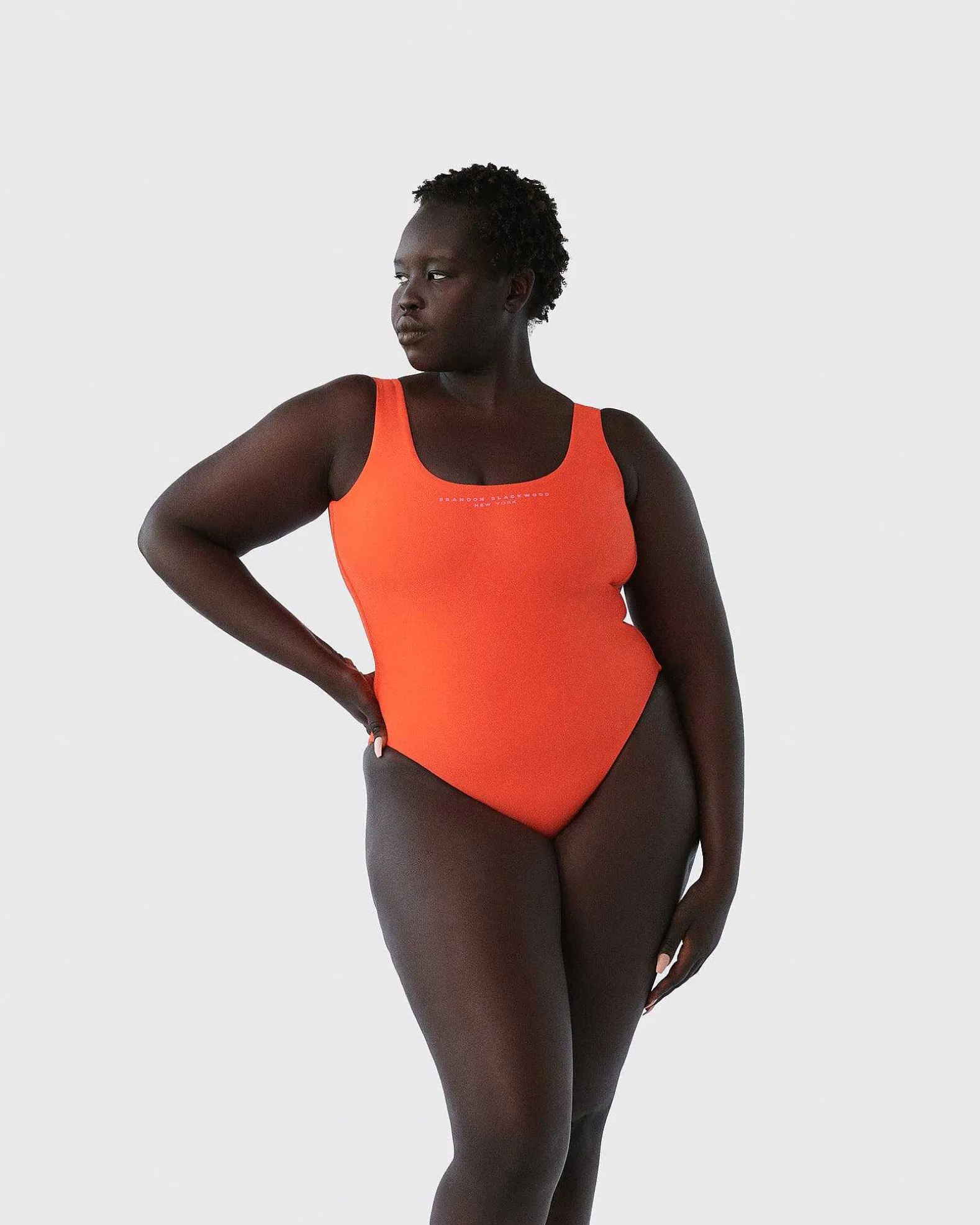 Brandon Blackwood One-Piece>Logo One-Piece Swimsuit Orange/Candy Pink Logo