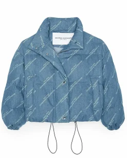 Brandon Blackwood Outerwear>Logo Puffer Denim