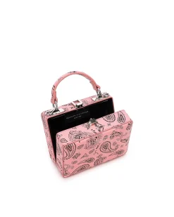 Brandon Blackwood Crossbody Bags>Mini Kendrick Trunk Pink Bandana Vegan Leather