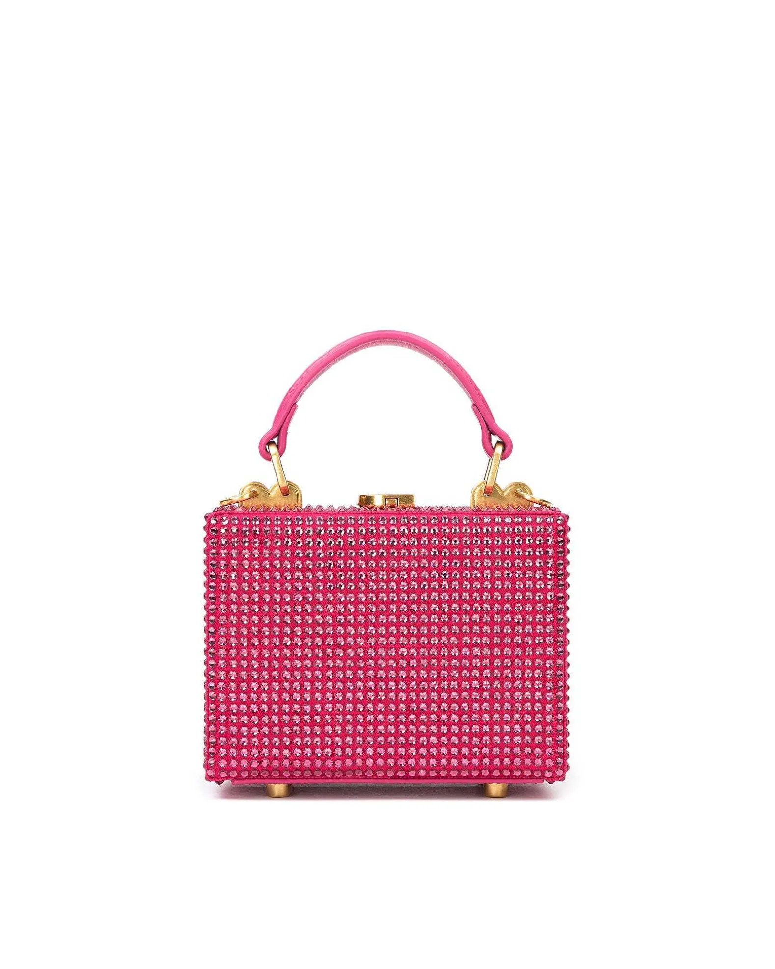Brandon Blackwood Crossbody Bags>Mini Kendrick Trunk Rose Mini Crystals