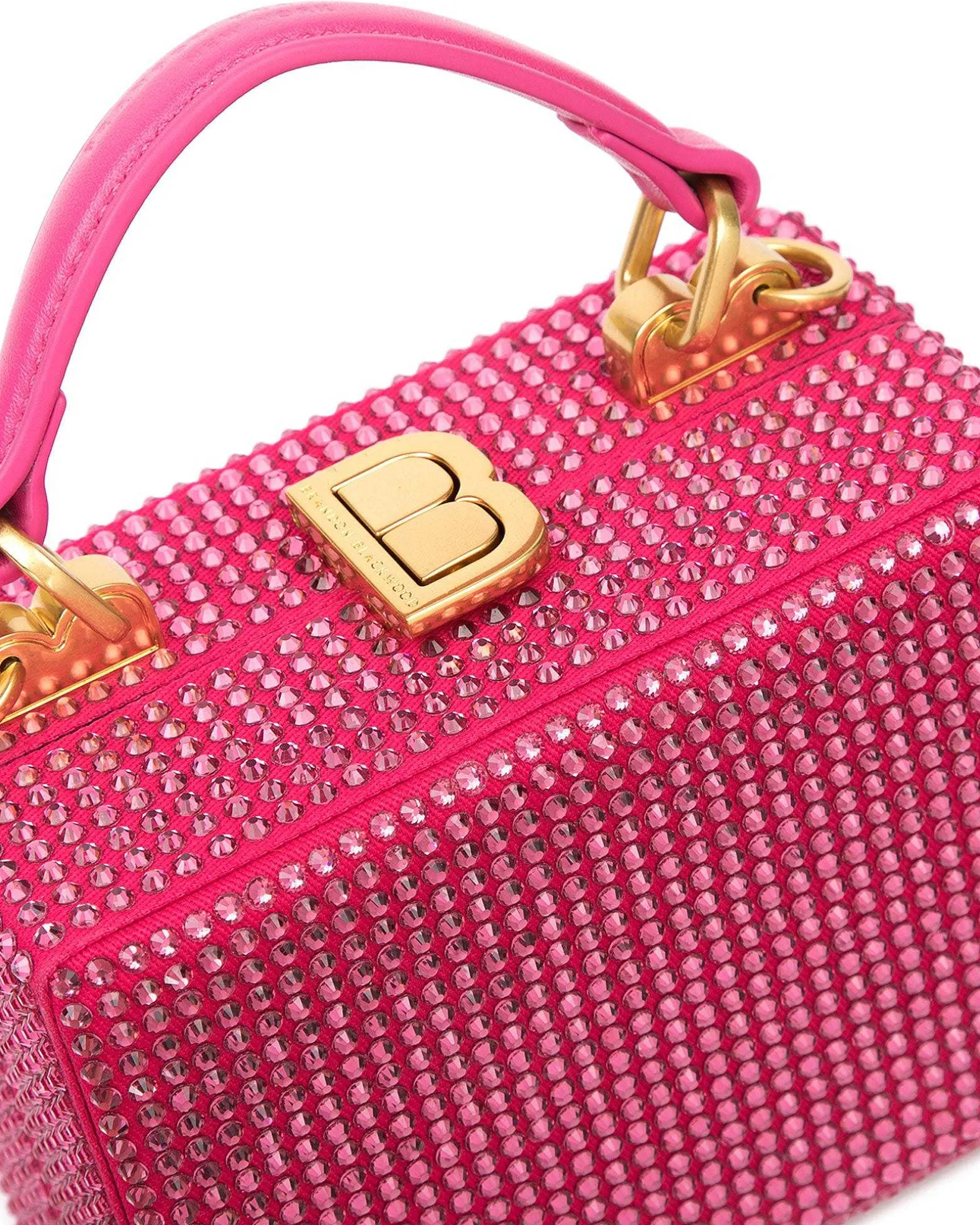 Brandon Blackwood Crossbody Bags>Mini Kendrick Trunk Rose Mini Crystals