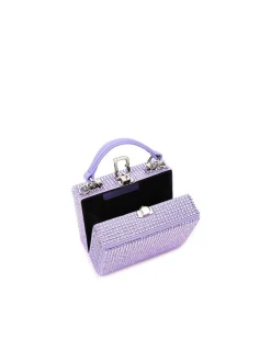 Brandon Blackwood Crossbody Bags>Mini Kendrick Trunk Violet Mini Crystals