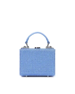 Brandon Blackwood Crossbody Bags>Mini Kendrick Trunk Light Sapphire Mini Crystals
