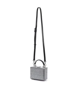 Brandon Blackwood Crossbody Bags>Mini Kendrick Trunk Velvet Diamond Mini Crystals