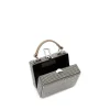 Brandon Blackwood Crossbody Bags>Mini Kendrick Trunk Taupe Diamond Mini Crystals