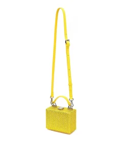 Brandon Blackwood Crossbody Bags>Mini Kendrick Trunk Citrine Mini Crystals