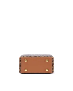 Brandon Blackwood Crossbody Bags>Mini Kendrick Trunk Brown Leopard Mini Crystals