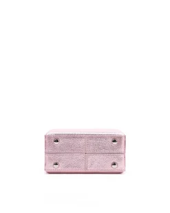 Brandon Blackwood Crossbody Bags>Mini Kendrick Trunk Metallic Soft Pink Leather