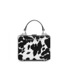 Brandon Blackwood Top Handle Bags>Mini Kendrick Trunk Cow Print Ponyhair W/Silver Hardware