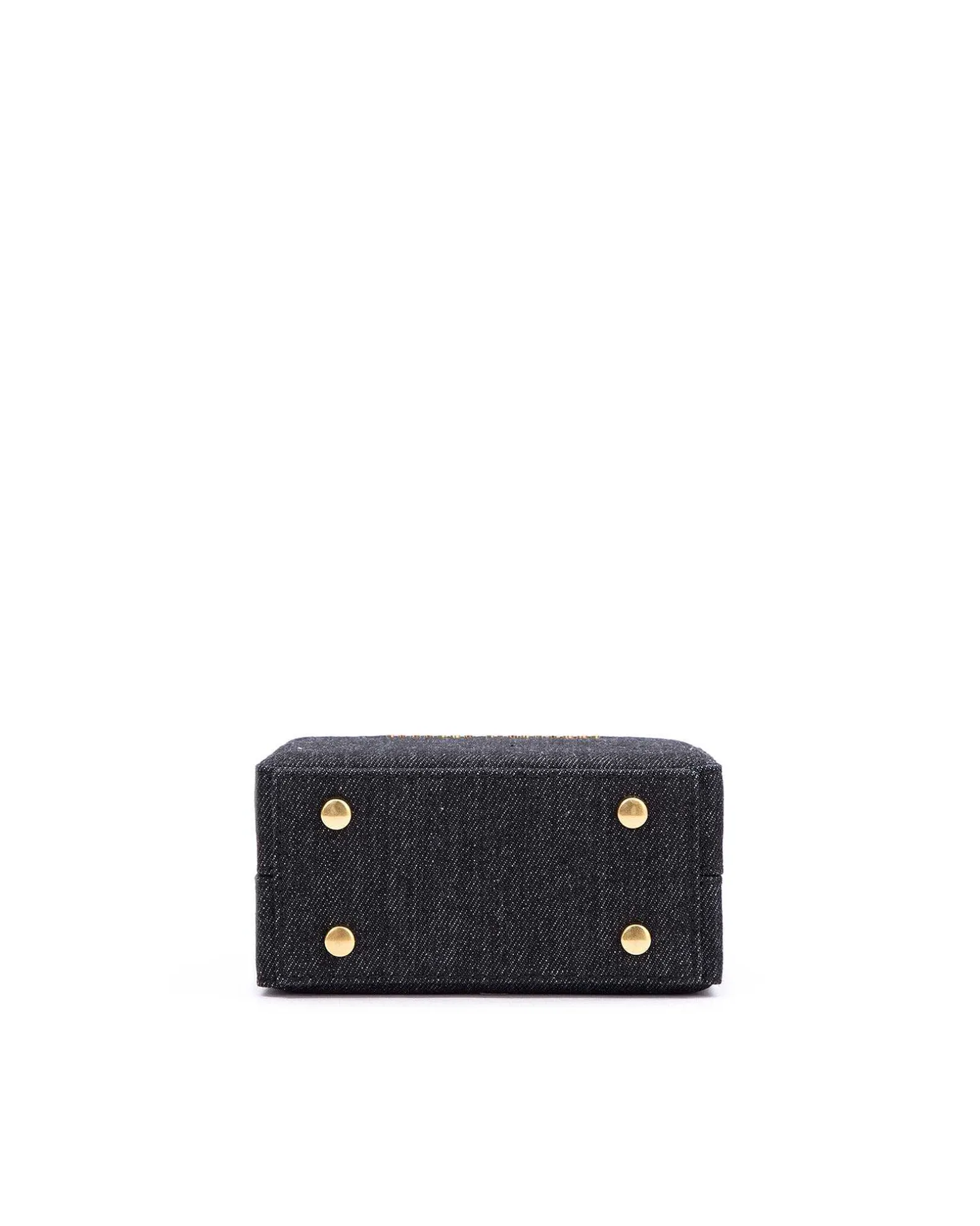 Brandon Blackwood Top Handle Bags>Mini Kendrick Trunk Black Denim