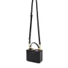 Brandon Blackwood Top Handle Bags>Mini Kendrick Trunk Black Croc Embossed Leather W/Brass Hardware