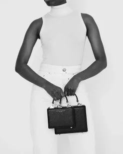 Brandon Blackwood Top Handle Bags>Mini Kendrick Trunk Blue Bleached Denim