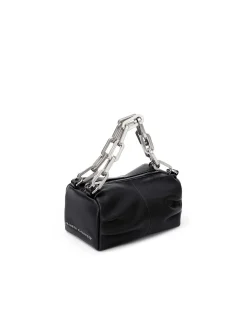 Brandon Blackwood Top Handle Bags>Mini Valentina Black Leather W/Silver Hardware