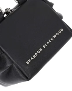 Brandon Blackwood Top Handle Bags>Mini Valentina Black Leather W/Silver Hardware