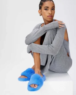 Brandon Blackwood Sandals>Mink Slides Blue