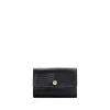 Brandon Blackwood Wallets>Neema Key Pouch Black Lizard Embossed Leather