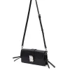 Brandon Blackwood Shoulder Bags>Nia Bag Black Scratch Leather