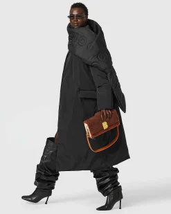 Brandon Blackwood Shoulder Bags>Nia Bag Multi Brown Shearling