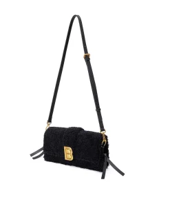 Brandon Blackwood Shoulder Bags>Nia Bag Black Shearling