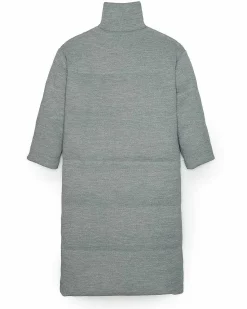 Brandon Blackwood Outerwear>Ribbed Comforter Coat Grey