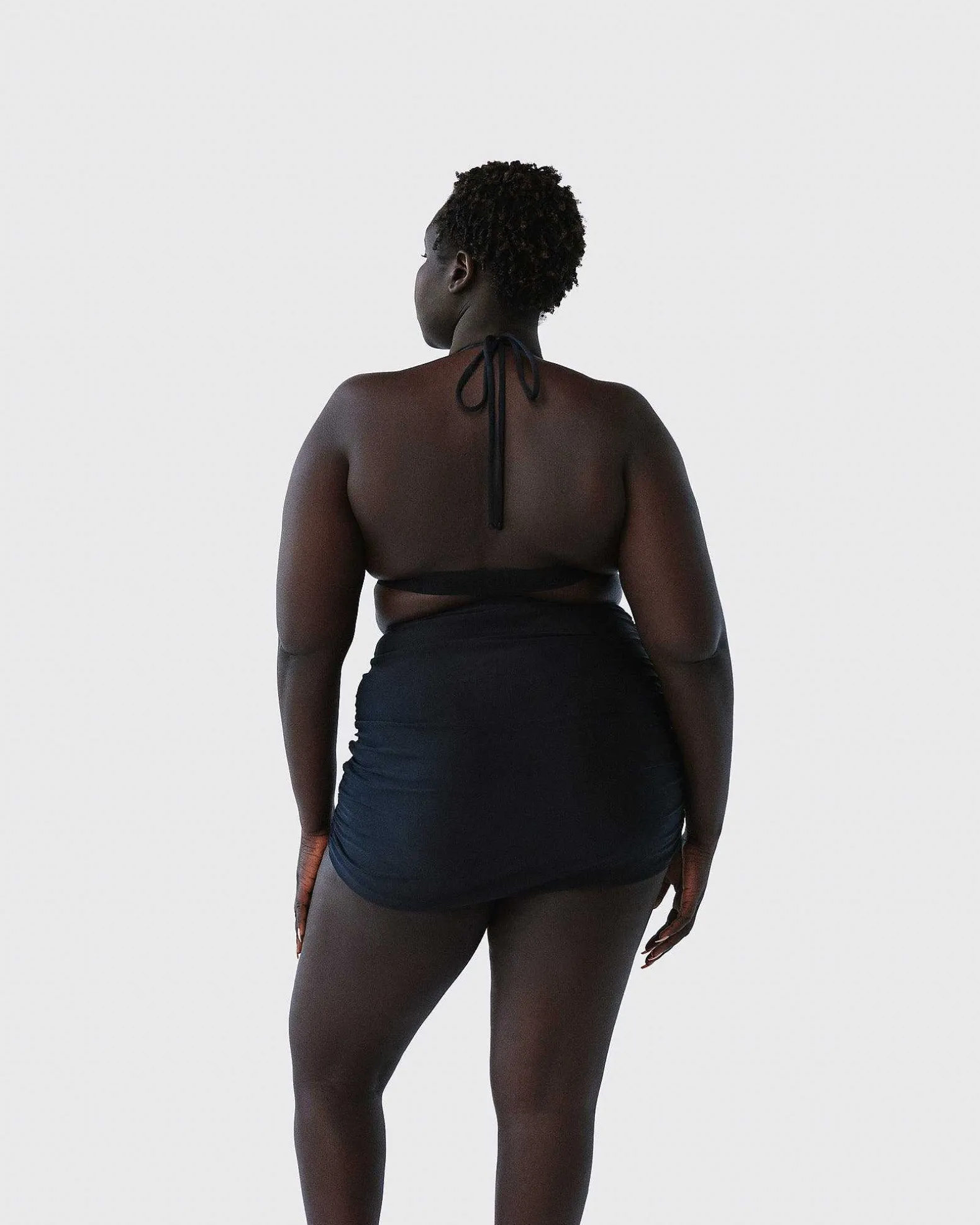 Brandon Blackwood Bottoms>Ruched Swim Skirt Black
