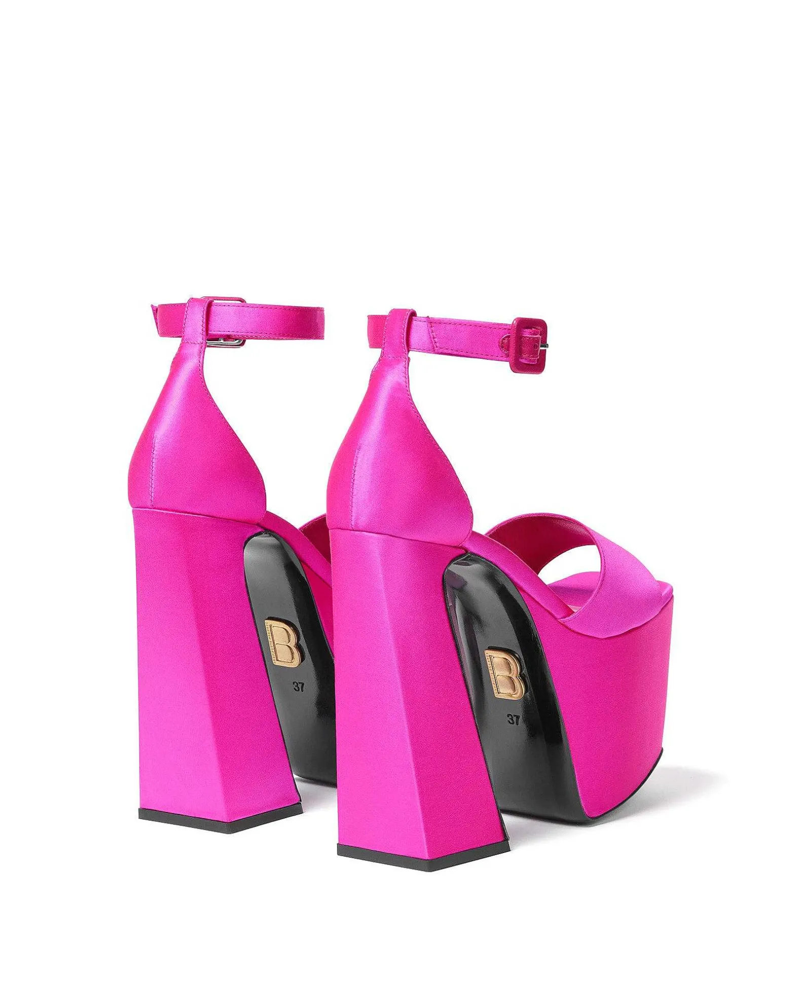 Brandon Blackwood Platforms>Sali Pump Hot Pink Satin