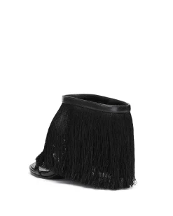 Brandon Blackwood Sandals>Samba Heel Black Fringe