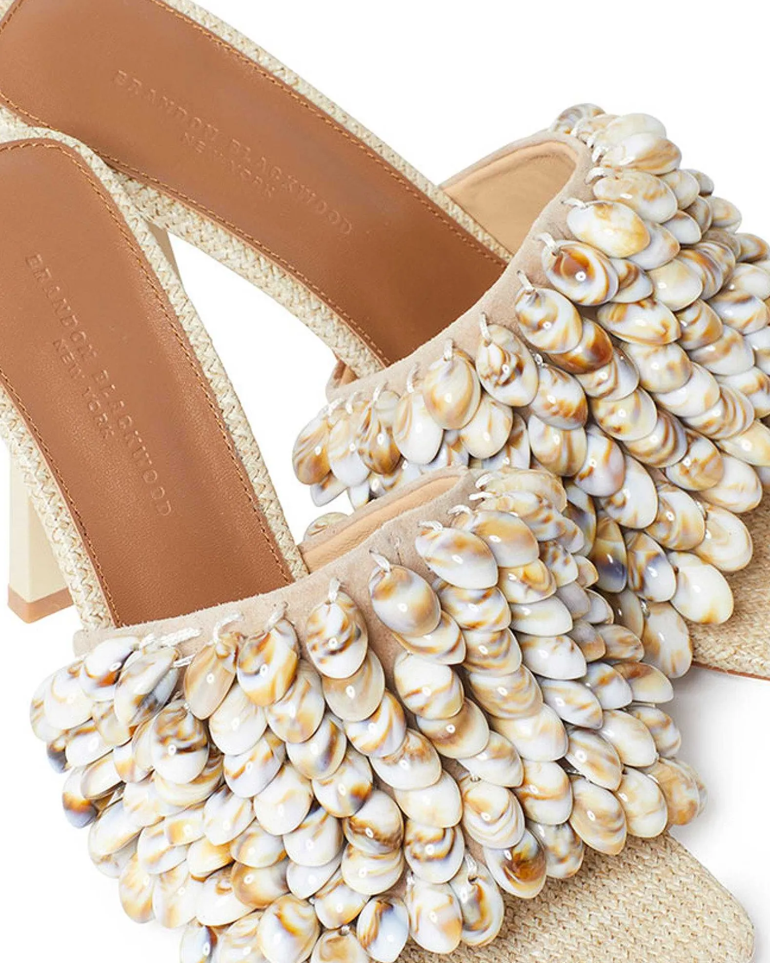 Brandon Blackwood Sandals>Sisal Heel Tan