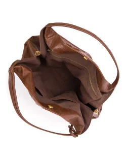 Brandon Blackwood Crossbody Bags>Sylvia Bag Brown Cracked Leather