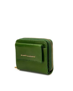 Brandon Blackwood Wallets>Wooster Wallet Green Oil Leather