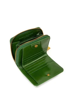 Brandon Blackwood Wallets>Wooster Wallet Green Oil Leather